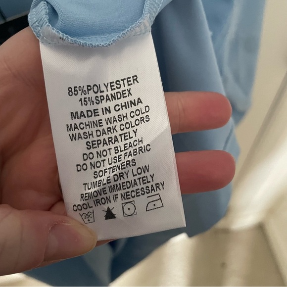 Deolax Mens L Light Blue 1/4 Zip Golf Pullover Long Sleeve Performance NWT - Picture 6 of 8